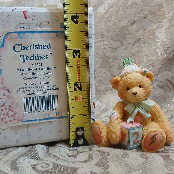 Cherished Teddies Two Sweet Two Bear, 1992 Birthday Bear - Picture 4 of 4